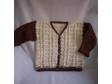 This camel and chocolate brown toddler sweater will be a